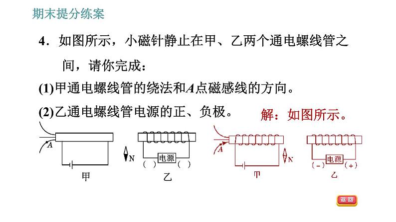 北师版九年级上册物理课件 期末提分练案 第5讲   第2课时   技巧训练  分析电磁现象的一些技巧08
