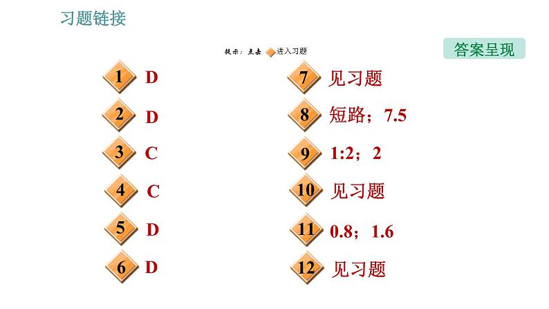 北师版九年级上册物理课件 期末提分练案 第3讲   第1课时   达标训练02