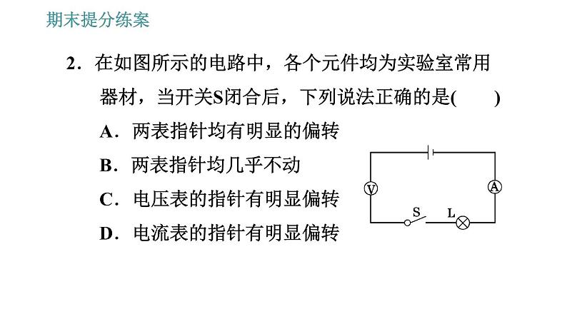 北师版九年级上册物理课件 期末提分练案 第2讲   第5课时   技巧训练  研究电路基础问题中的常用技巧05