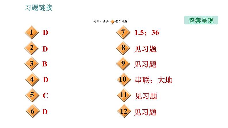 教科版九年级上册物理课件 期末提分练案 第6讲 第1课时  达标训练课件02