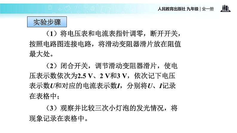 传递接受式教学【教学课件】《测量小灯泡的电功率》（人教）06