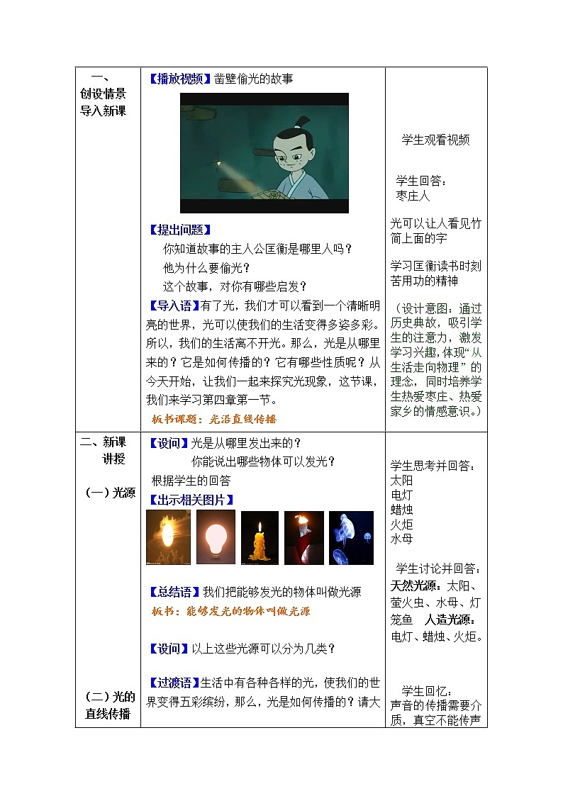 人教版八年级上册物理4.1 光的直线传播 教案 202