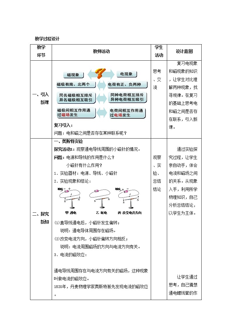 人教版初中九年级物理20.2 电生磁教案03