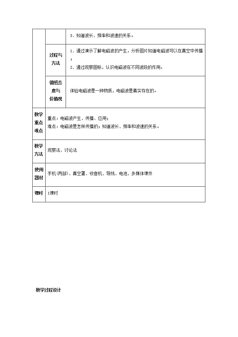 人教版初中九年级物理21.2 电磁波的海洋教案02