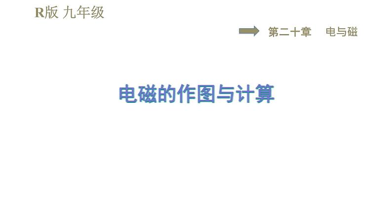 人教版九年级全一册物理习题课件 第20章 集训课堂 电磁的作图与计算01