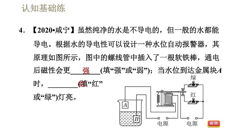 人教版九年级全一册物理习题课件 第20章 20.3.2电磁继电器第8页