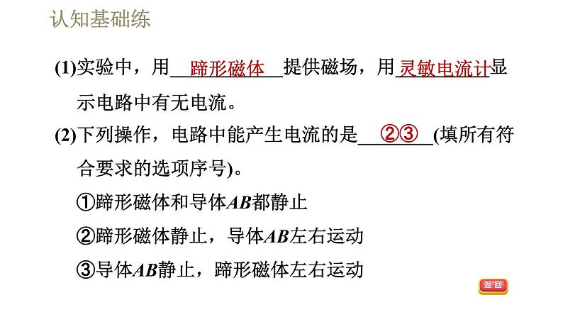 人教版九年级全一册物理习题课件 第20章 20.5磁生电第5页