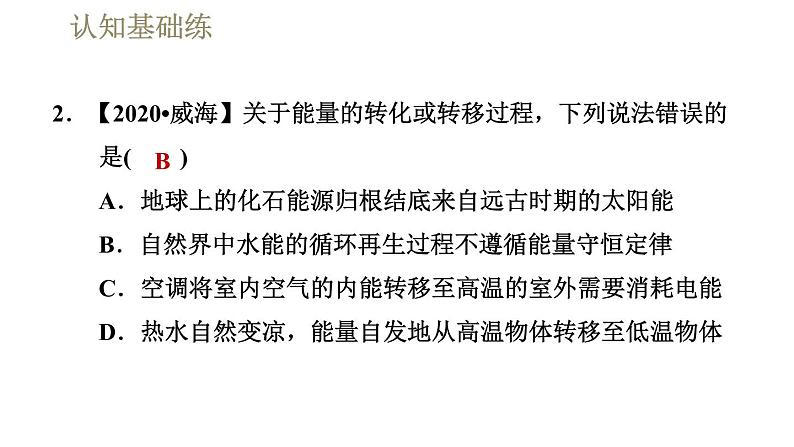 人教版九年级全一册物理习题课件 第22章 22.4能源与可持续发展05