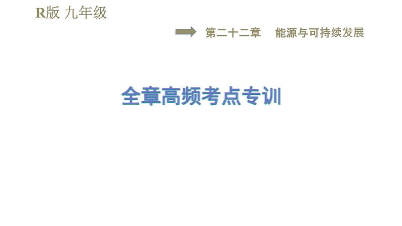 人教版九年级全一册物理习题课件 第22章 全章高频考点专训01