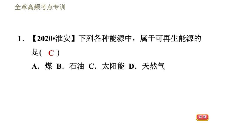 人教版九年级全一册物理习题课件 第22章 全章高频考点专训03