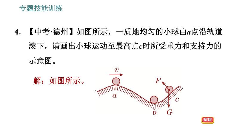 沪科版八年级上册物理习题课件 第6章 专题技能训练(九)  训练 力的示意图07