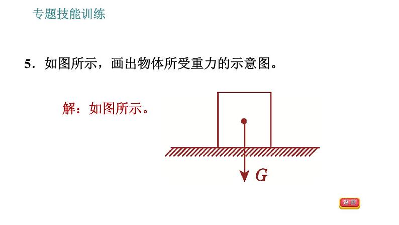 沪科版八年级上册物理习题课件 第6章 专题技能训练(九)  训练 力的示意图08