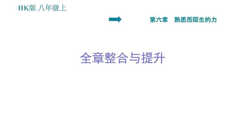 沪科版八年级上册物理习题课件 第6章 全章整合与提升01