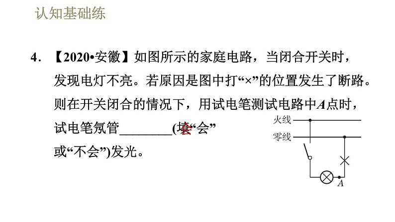 人教版九年级全一册物理习题课件 第19章 19.1家庭电路第6页