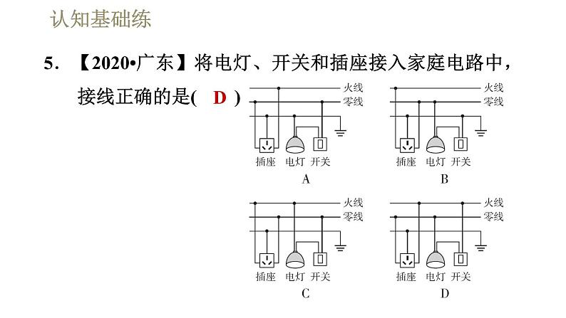 人教版九年级全一册物理习题课件 第19章 19.1家庭电路第8页