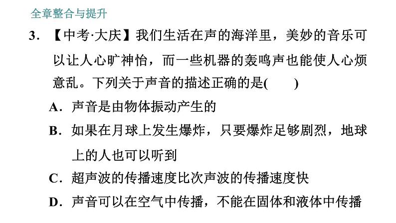 沪科版八年级上册物理习题课件 第3章 全章整合与提升08