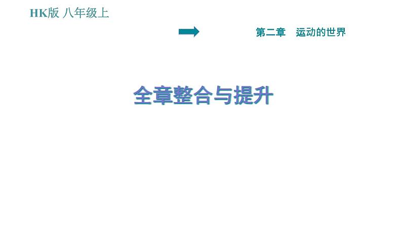 沪科版八年级上册物理习题课件 第2章 全章整合与提升01