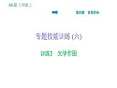 沪科版八年级上册物理习题课件 第4章 专题技能训练(六) 训练2 光学作图