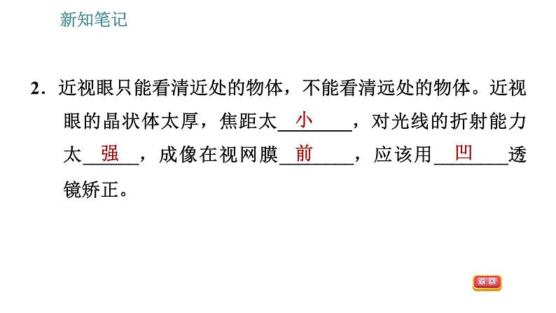 沪科版八年级上册物理习题课件 第4章 4.6.1 眼睛及视力矫正06