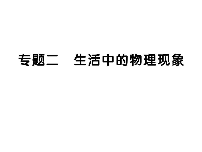 2020届中考物理二轮复习重点题型突破课件：专题二(共35张PPT)(1)01