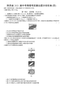 陕西省2021年中考物理考前磨尖提分培优卷(四)（word版 含答案）