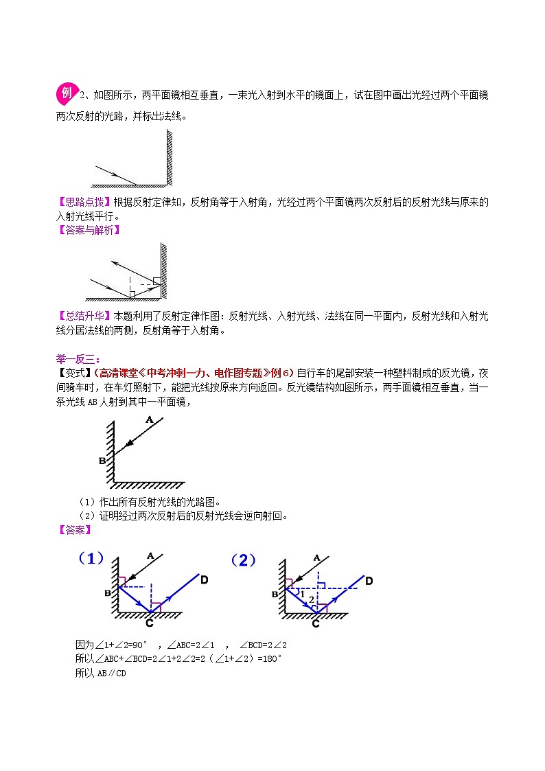 中考冲刺：光学作图专题（提高）知识讲解03