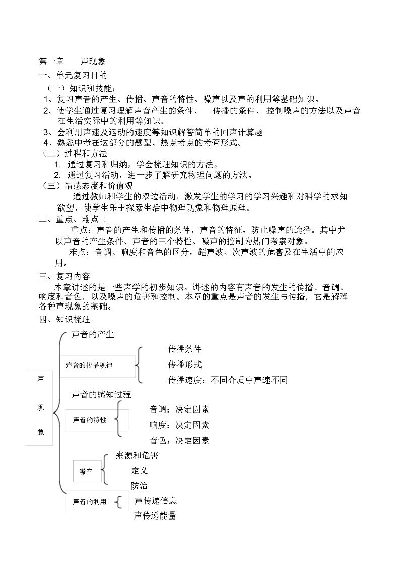 中考物理总复习课全册教案(1)第1页