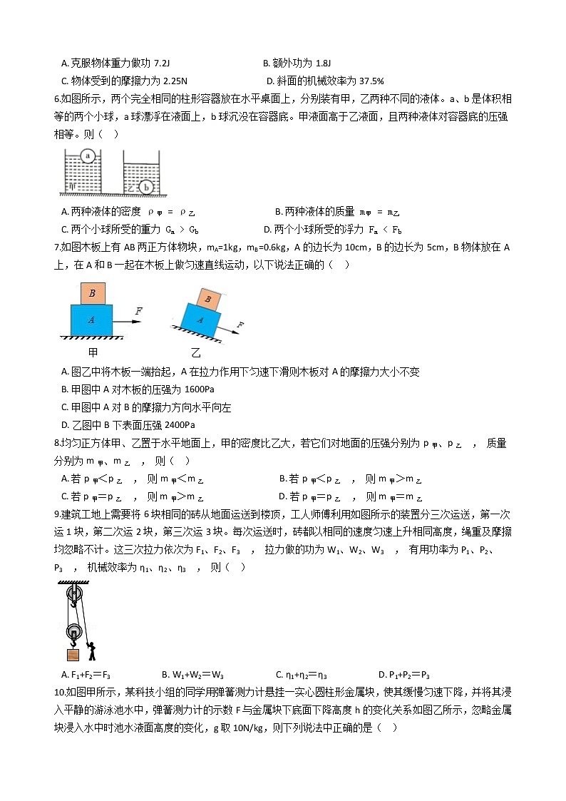 河南省镇平县2020-2021学年八年级下学期期末模拟物理试卷（word版 含答案）第2页