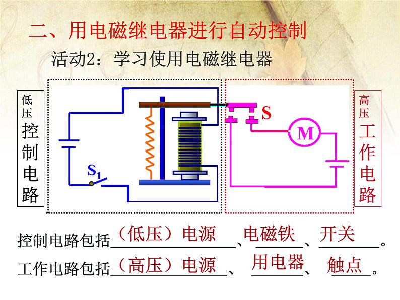 第十六章 电磁铁与自动控制 > 4 电磁继电器与自动控制课件ppt07