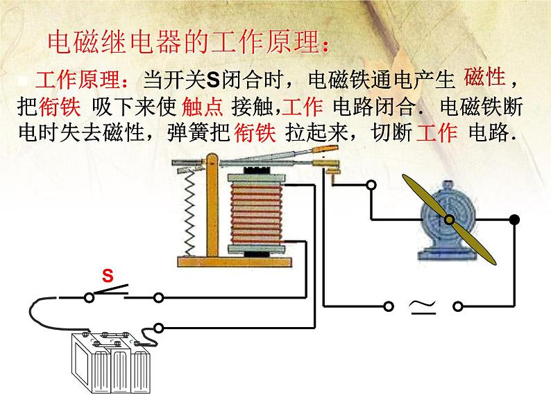 第十六章 电磁铁与自动控制 > 4 电磁继电器与自动控制课件ppt08