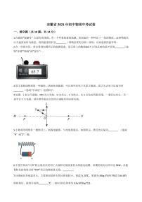 安徽省2021年初中物理中考试卷及答案解析 (PDF版)