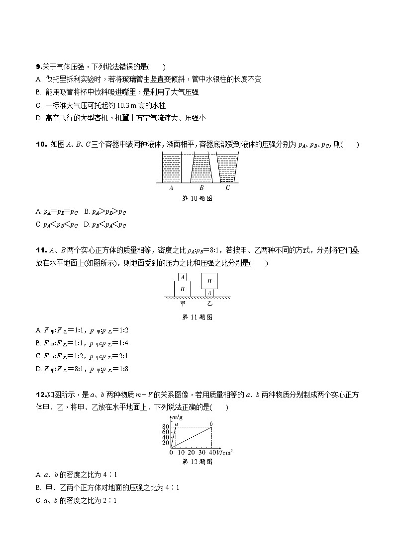 专题02 压强（解析版）-八年级物理下学期期末复习提优专训（人教版）03