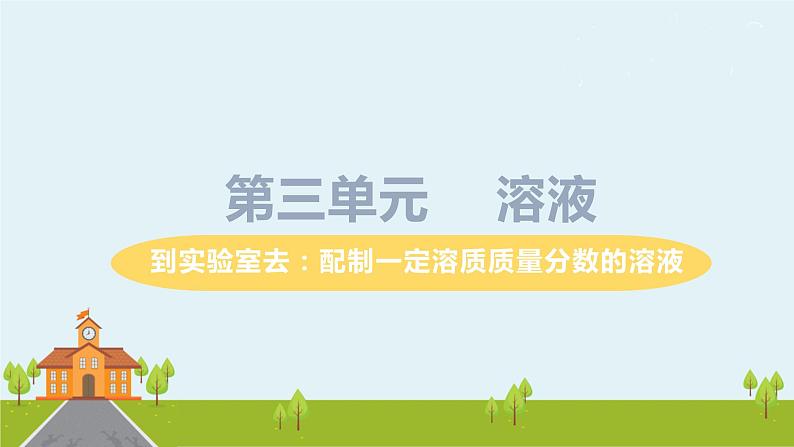 鲁教版化学九年级上册 《到实验室  配制一定溶质质量分数的溶液》PPT课件01