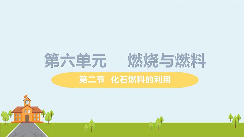 鲁教版化学九年级上册 6.2《 化石燃料的利用》PPT课件第1页