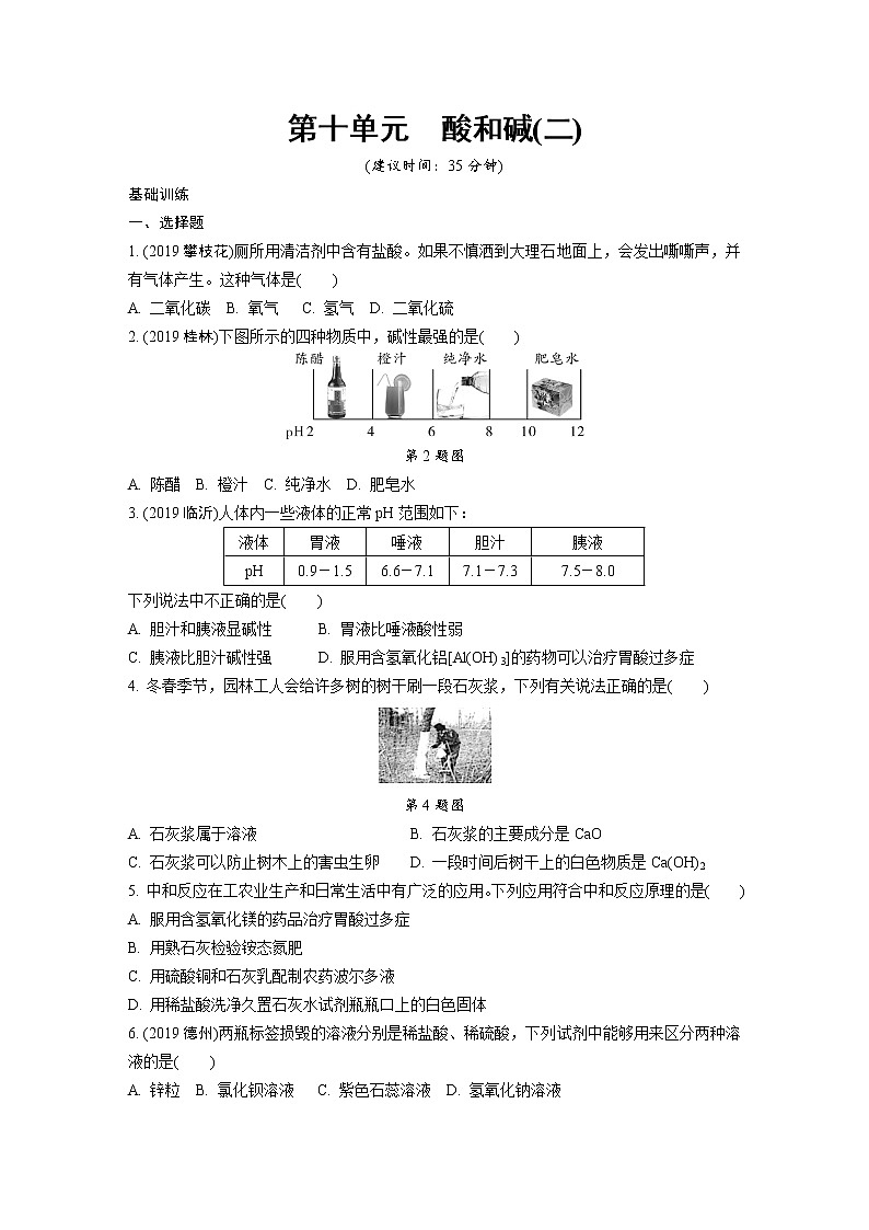 第10单元　酸和碱  ppt课件+同步训练01