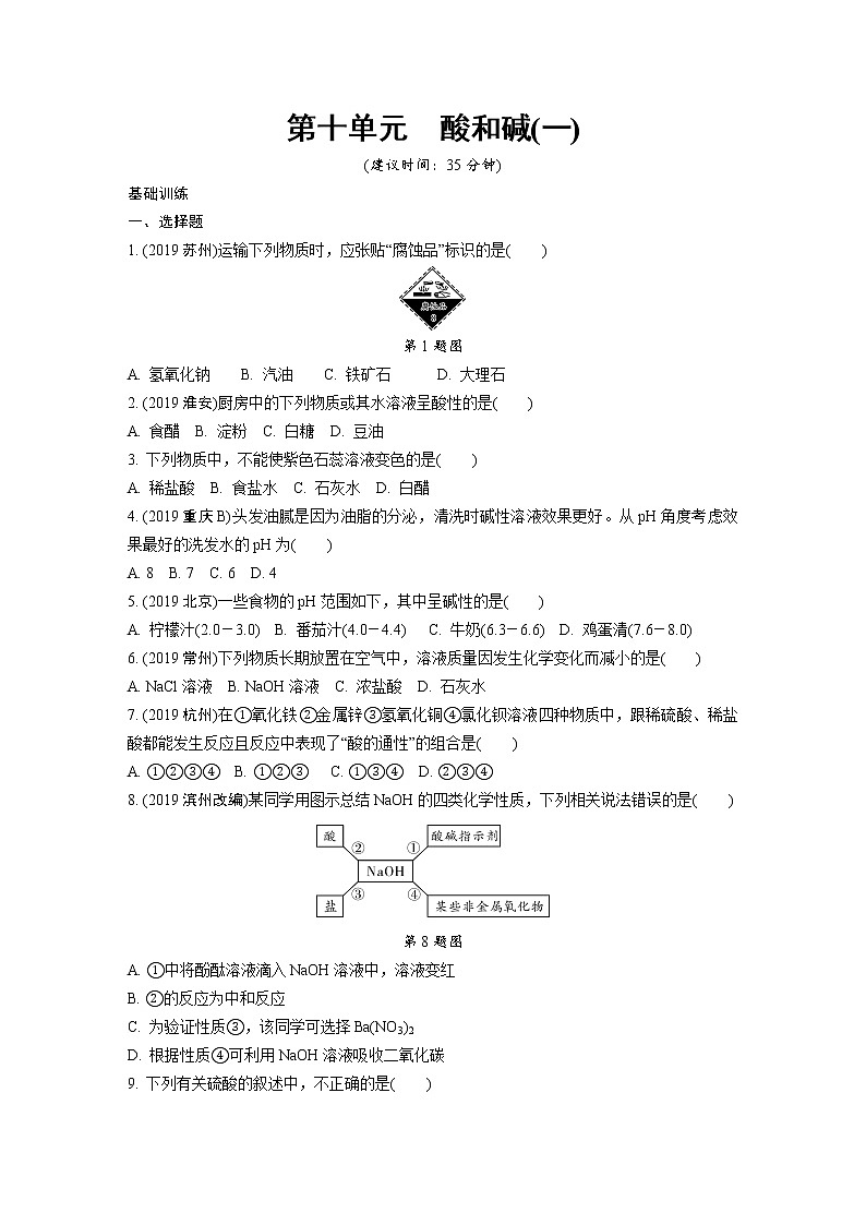 第10单元　酸和碱  ppt课件+同步训练01