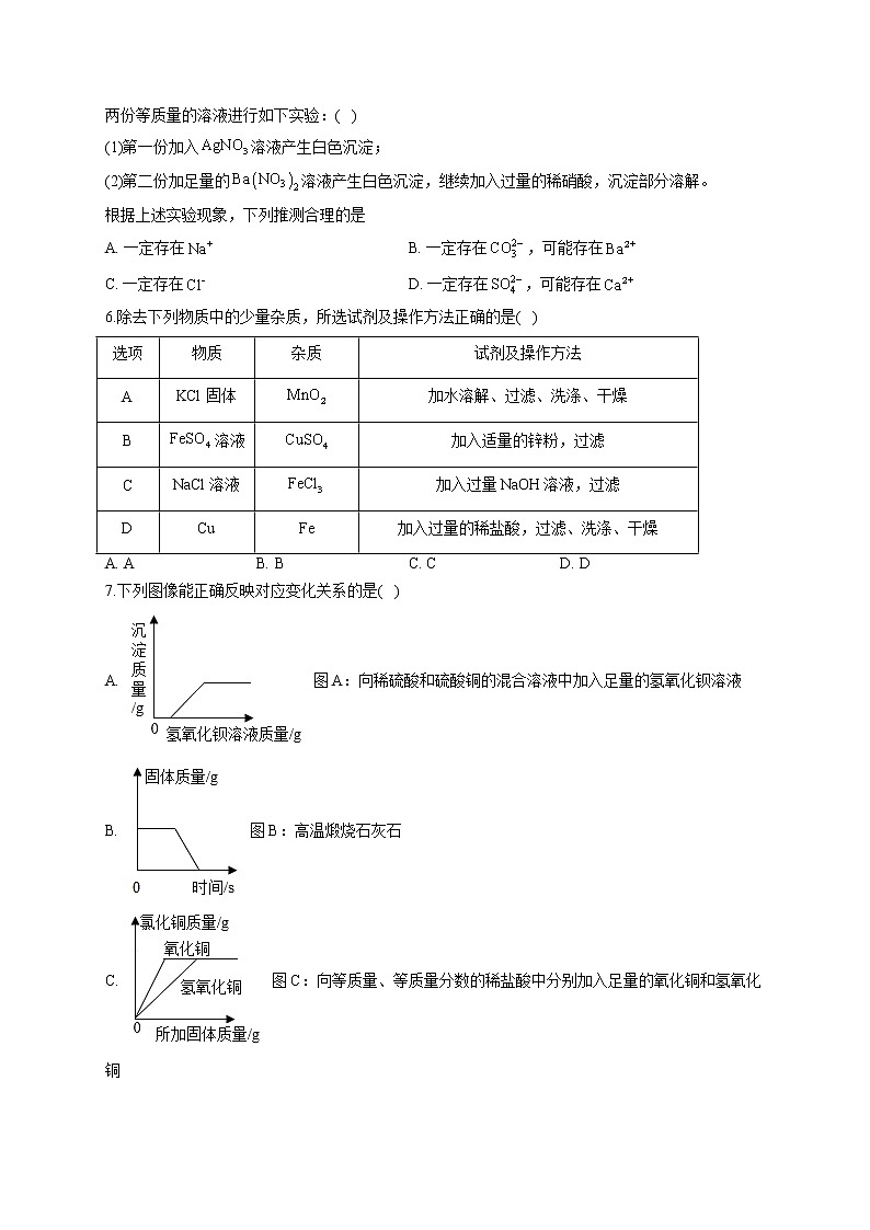 四川省达州市2021届中考化学试卷02