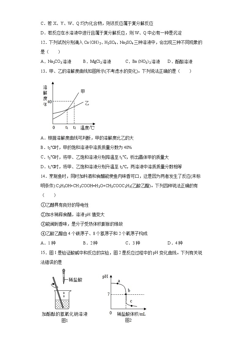 重庆市万州区2020-2021学年九年级下学期期中化学试题（word版 含答案）03