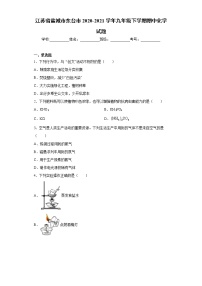 江苏省盐城市东台市2020-2021学年九年级下学期期中化学试题（word版 含答案）