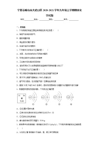 宁夏石嘴山市大武口区2020-2021学年九年级上学期期末化学试题（word版 含答案）