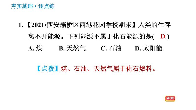 鲁教版九年级上册化学习题课件 第6单元 6.2 化石燃料的利用第3页