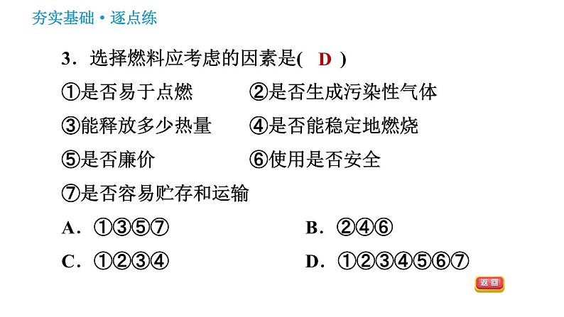 鲁教版九年级上册化学习题课件 第6单元 6.2 化石燃料的利用第6页