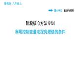 鲁教版九年级上册化学习题课件 第6单元 阶段核心方法专训 利用控制变量法探究燃烧的条件