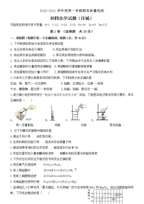 山东省济宁市任城区2020-2021学年九年级上学期期末质量检测化学期末测试（word版，含答案）