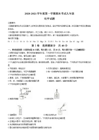 山东省济南市莱芜区（五四制）2020-2021学年九年级上学期期末化学试题（word版 含答案）