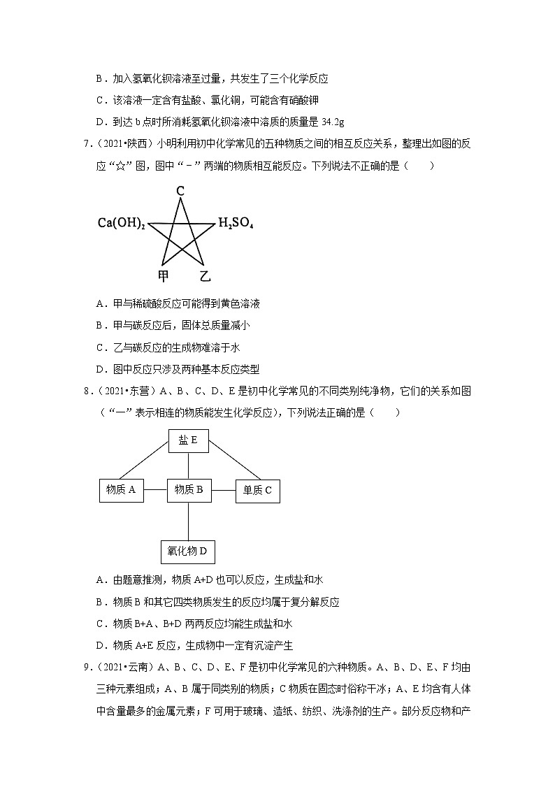 2021年全国中考化学试题分类汇编——专题9物质鉴别、推断第3页