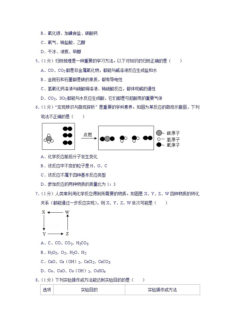 2021年内蒙古通辽市中考化学真题（word版附解析）第2页
