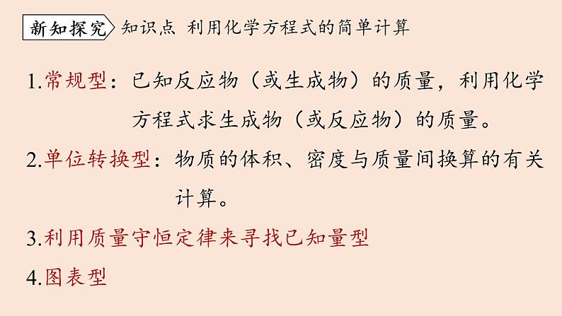 人教版 初中化学 九年级（上册）第5单元 课题3 利用化学方程式的简单计算(第二课时)课件PPT第4页