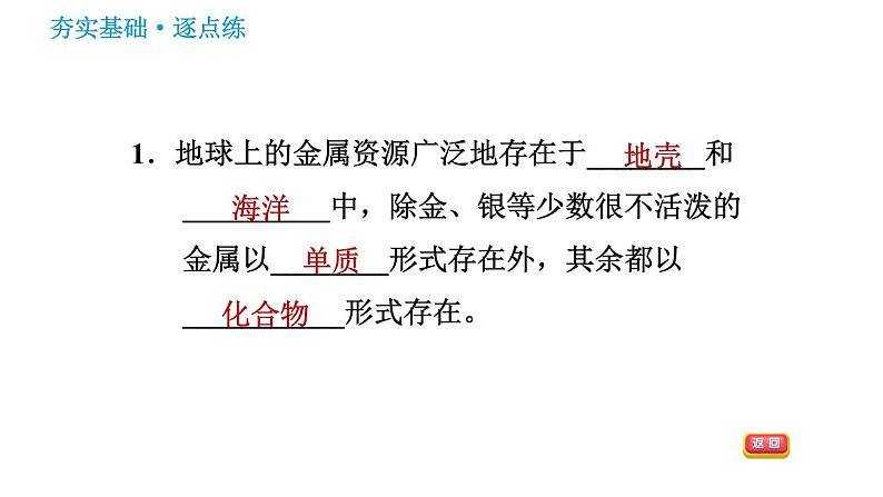 鲁教版九年级下册化学课件 第9单元 9.1.2 金属矿物及其冶炼03