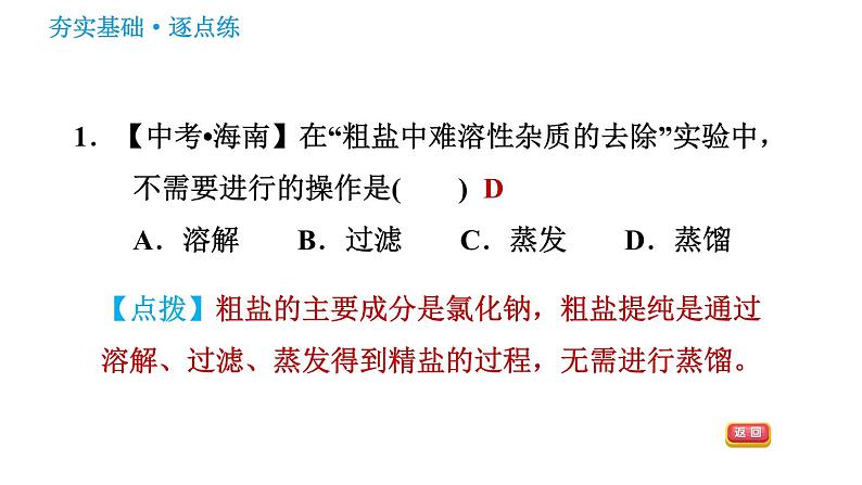 鲁教版九年级下册化学课件 第8单元 到实验室去：粗盐中难溶性杂质的去除003